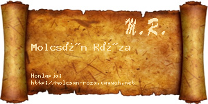 Molcsán Róza névjegykártya