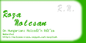 roza molcsan business card